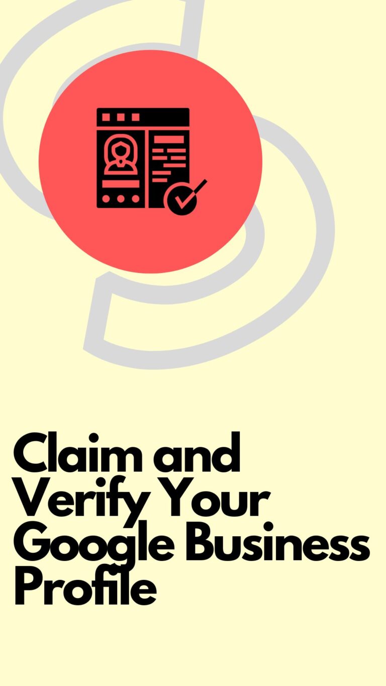 Claiming and verify your google business profile