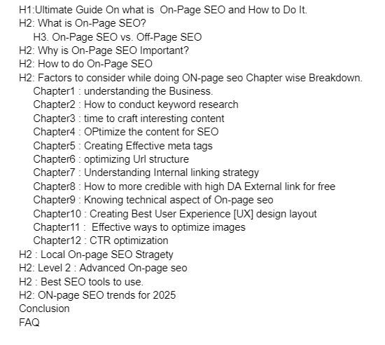 crafting interesting content outline