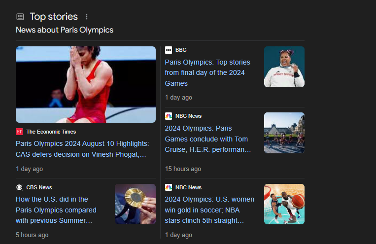 Top Stories section