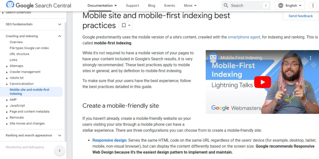 Mobile indexing